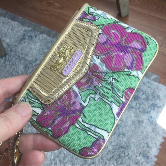 “To Cute to be Legal” Colorful Coach Wristlet